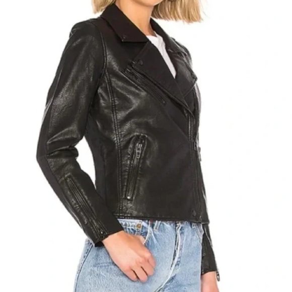 BlankNYC Black Vegan Leather Moto Jacket Black Hardware Multiple Sizes - Picture 3 of 15